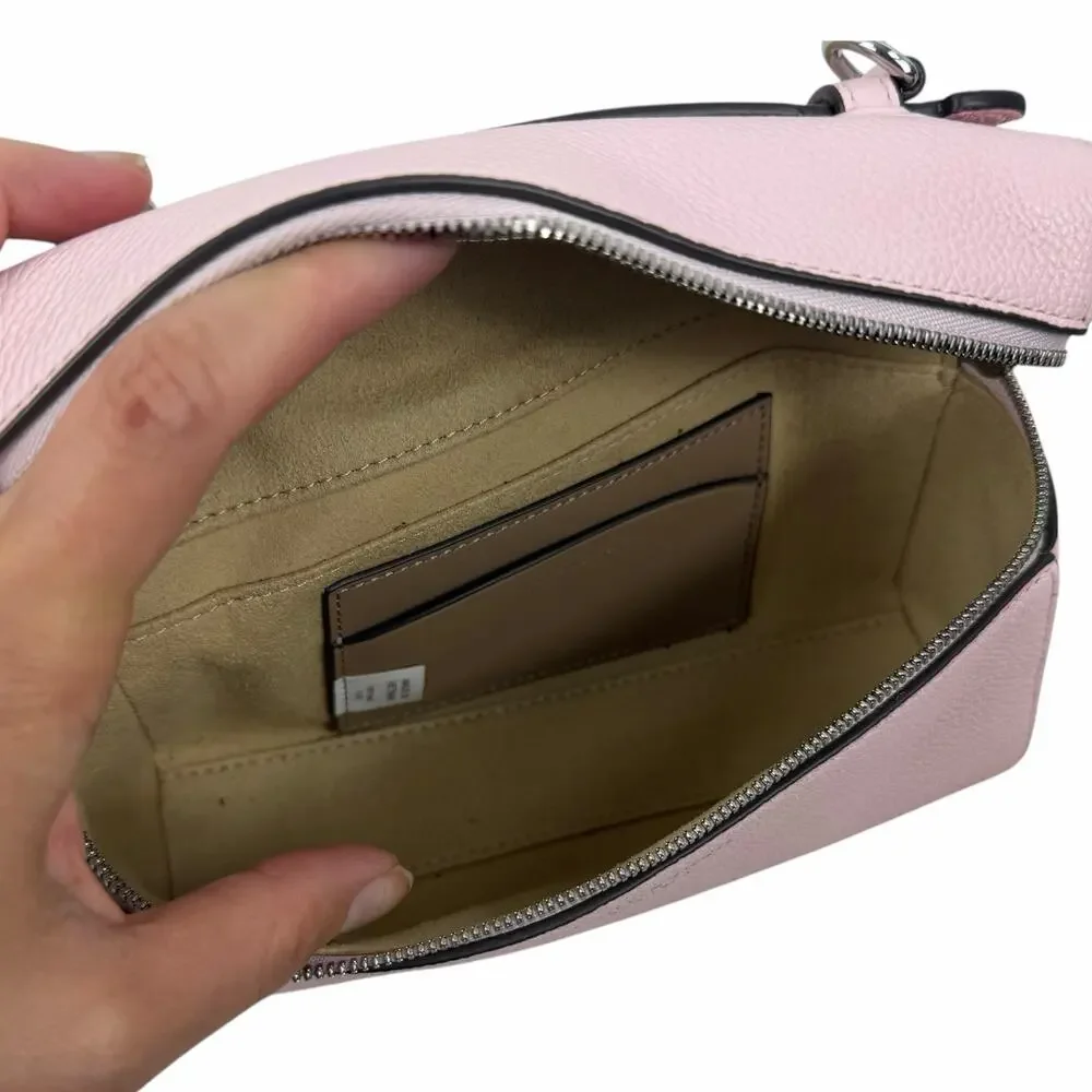 Tory Burch Slim Romy Top Handle Bag Leather Crossbody Bag Rose Pink